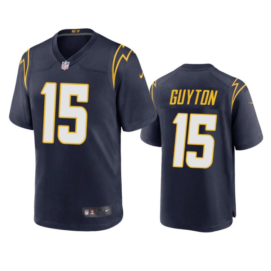 jalen guyton chargers navy alternate game jersey