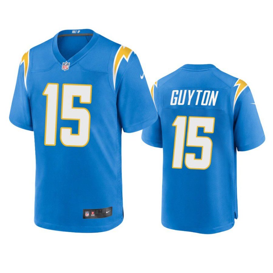 jalen guyton chargers powder blue game jersey