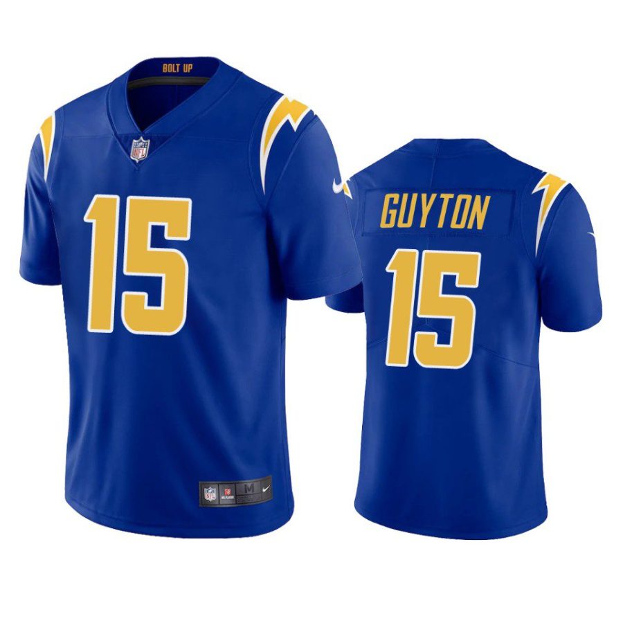 jalen guyton chargers royal vapor jersey