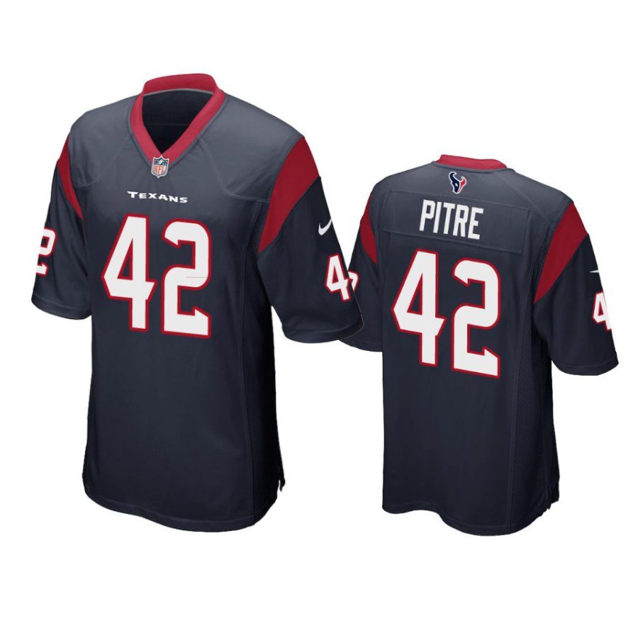 jalen pitre texans game navy jersey