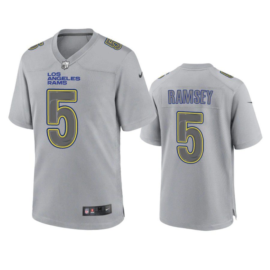 jalen ramsey rams gray atmosphere fashion game jersey