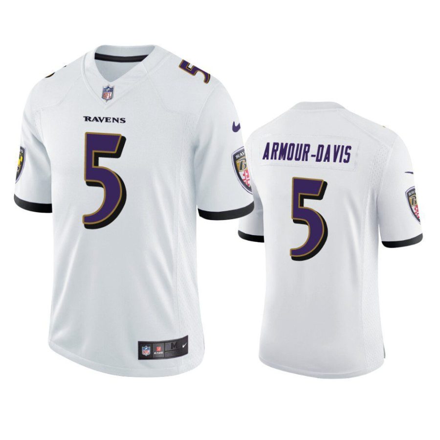 jalyn armour davis ravens vapor limited white jersey