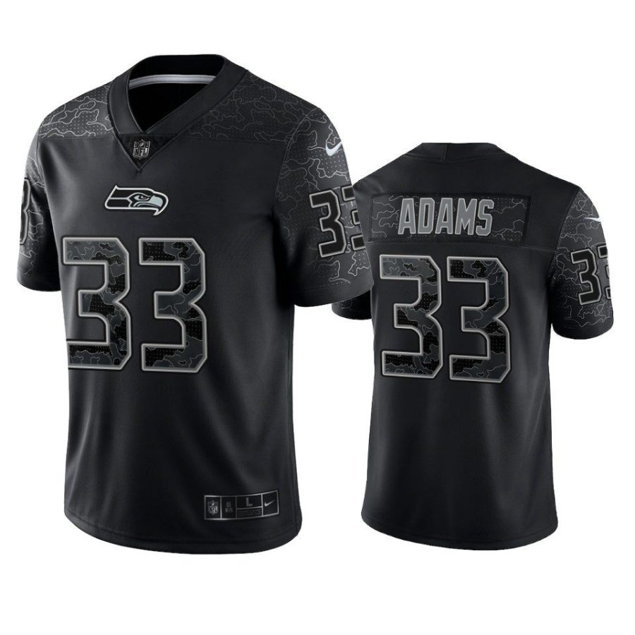 jamal adams seahawks black reflective limited jersey