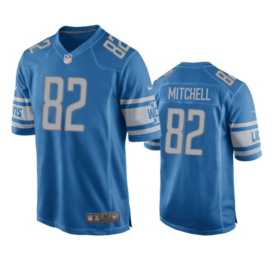 james mitchell lions game blue jersey