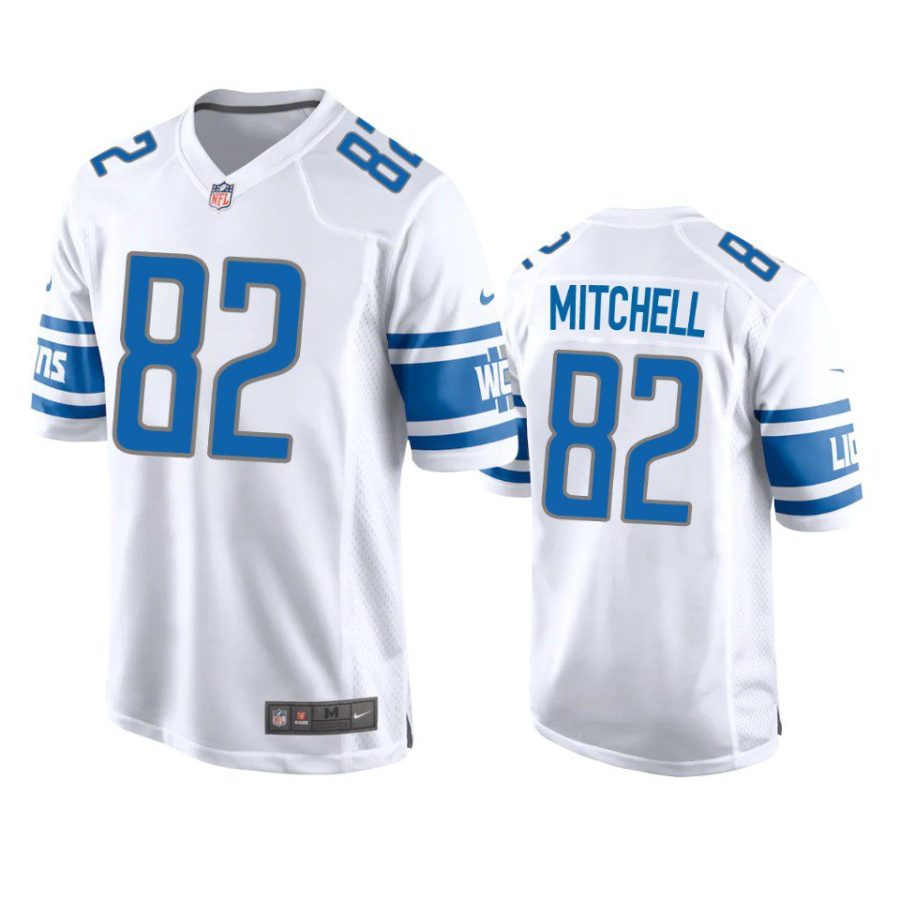 james mitchell lions game white jersey