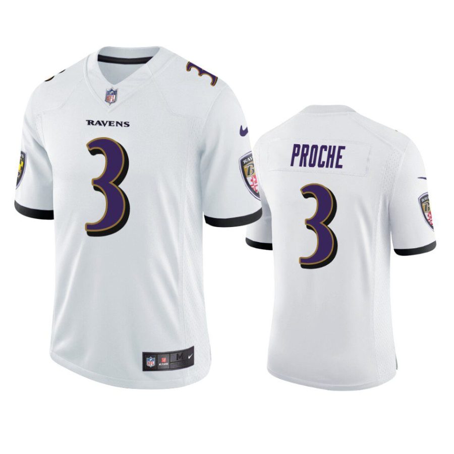 james proche ravens jersey white vapor limited