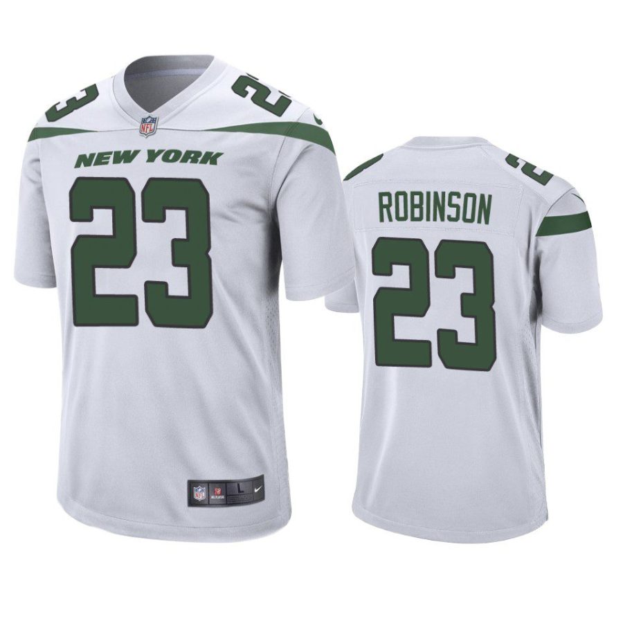 james robinson jets white game jersey