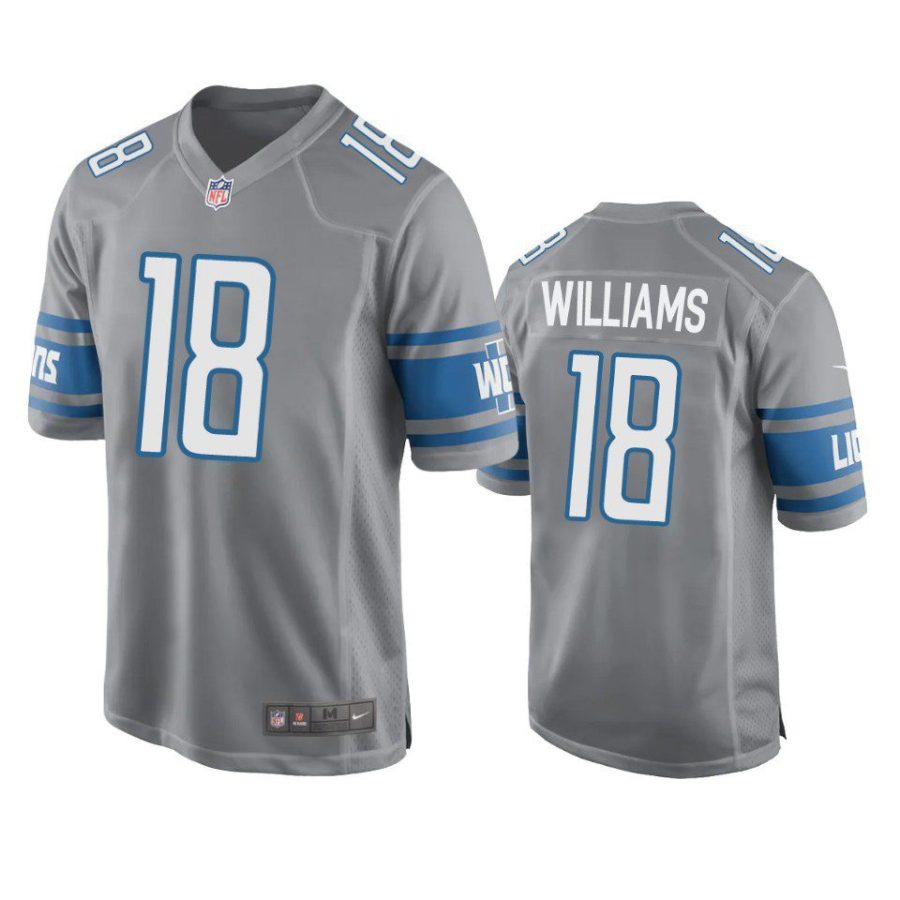 jameson williams lions silver game jersey