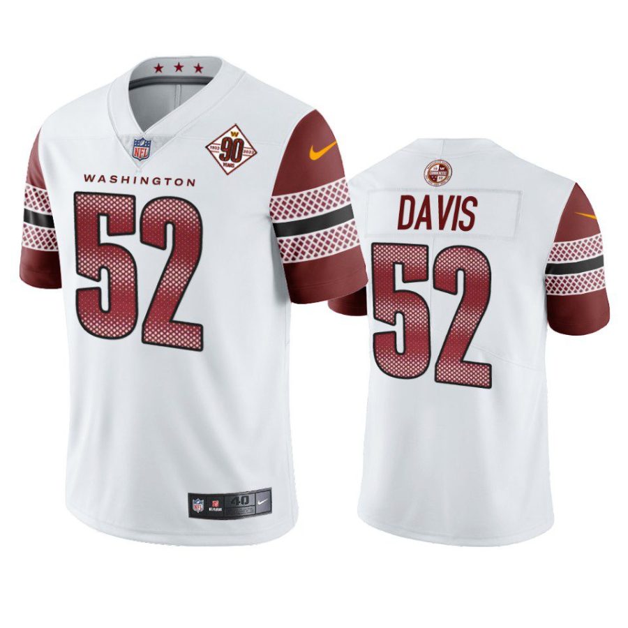 jamin davis commanders white 90th anniversary limited jersey