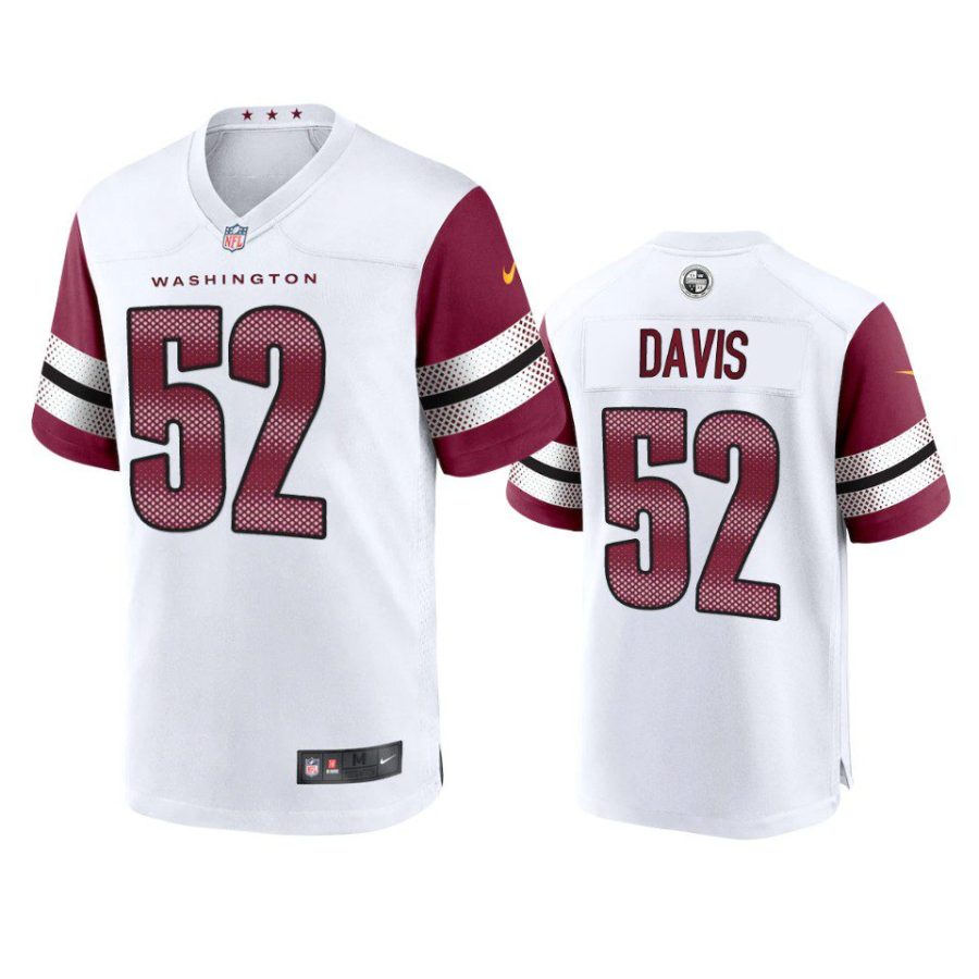 jamin davis commanders white game jersey