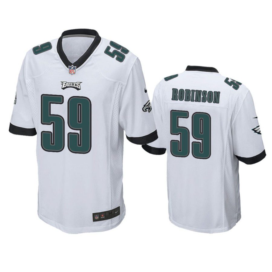 janarius robinson eagles white game jersey