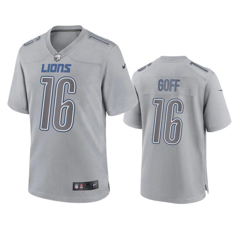 jared goff lions atmosphere fashion game gray jersey