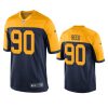 jarran reed packers navy throwback game jersey