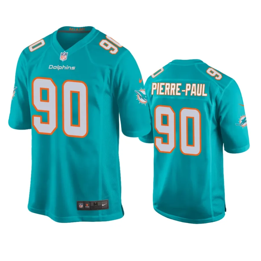 jason pierre paul dolphins aqua game jersey