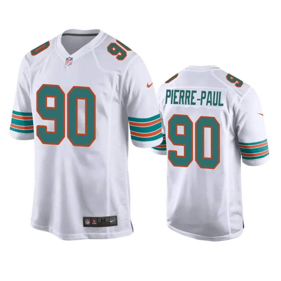 jason pierre paul dolphins white alternate jersey