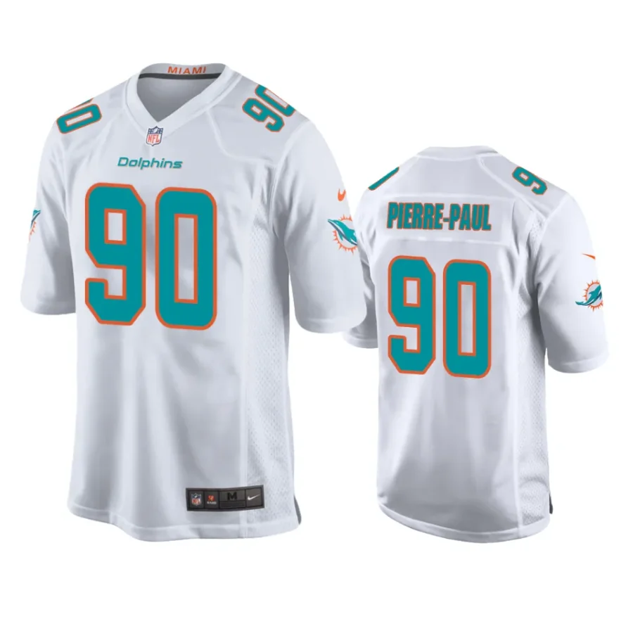 jason pierre paul dolphins white game jersey