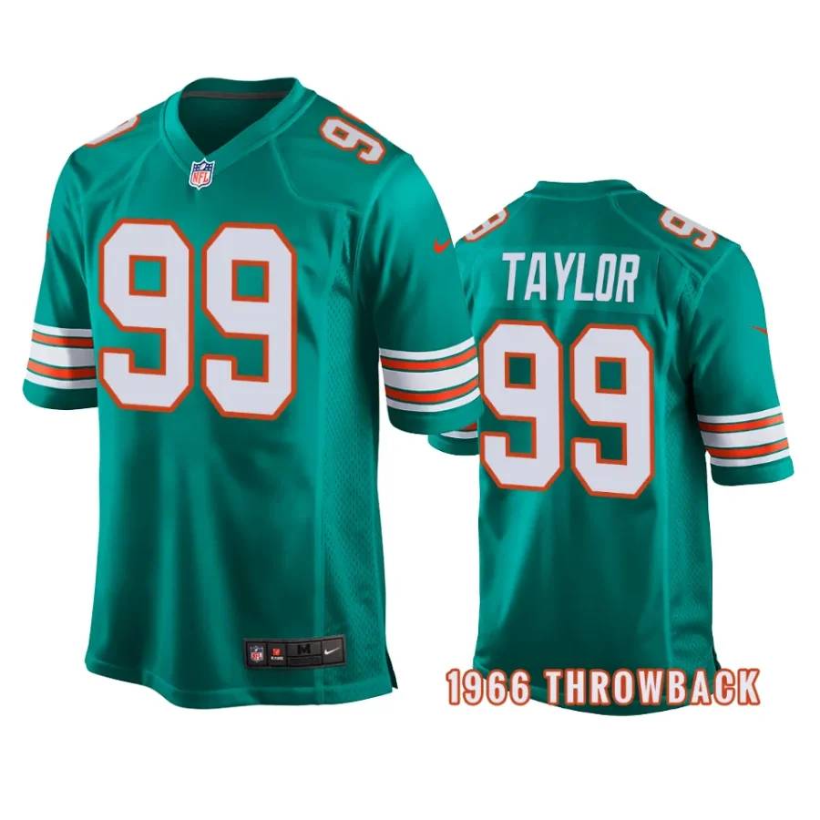 jason taylor dolphins aqua 1966 throwback jersey