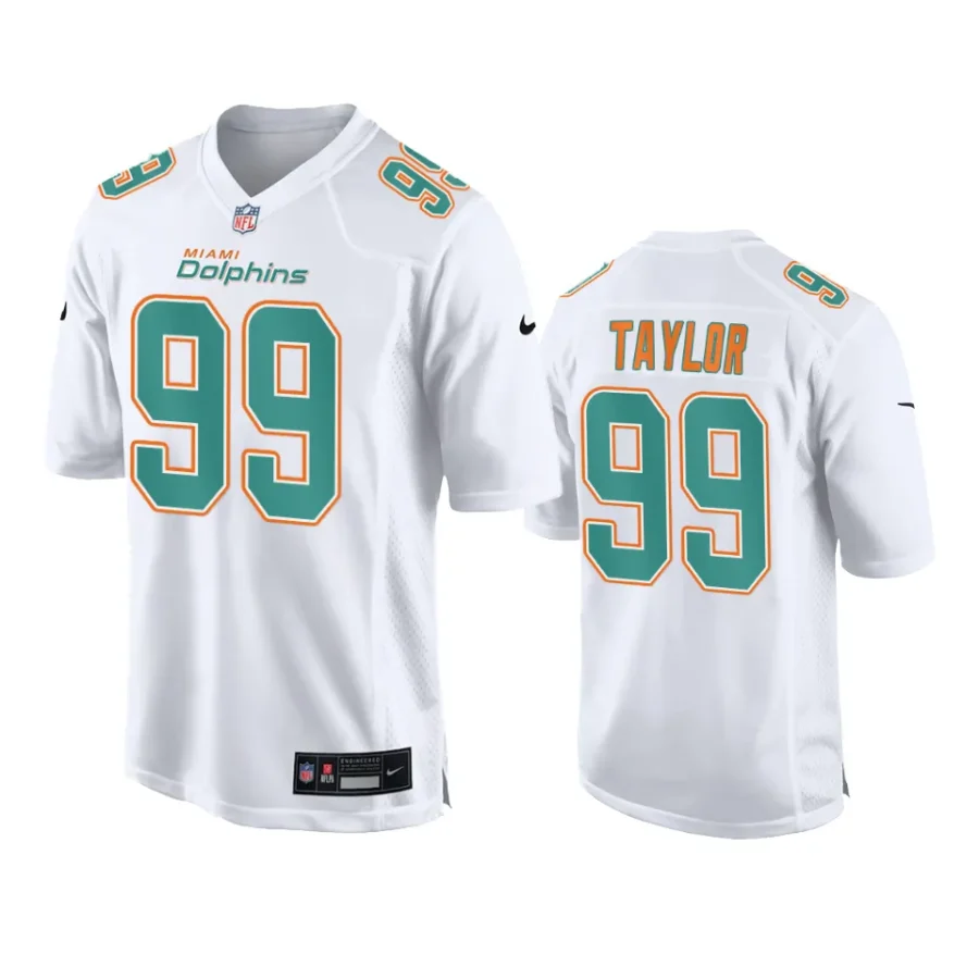 jason taylor dolphins fashion game white jersey