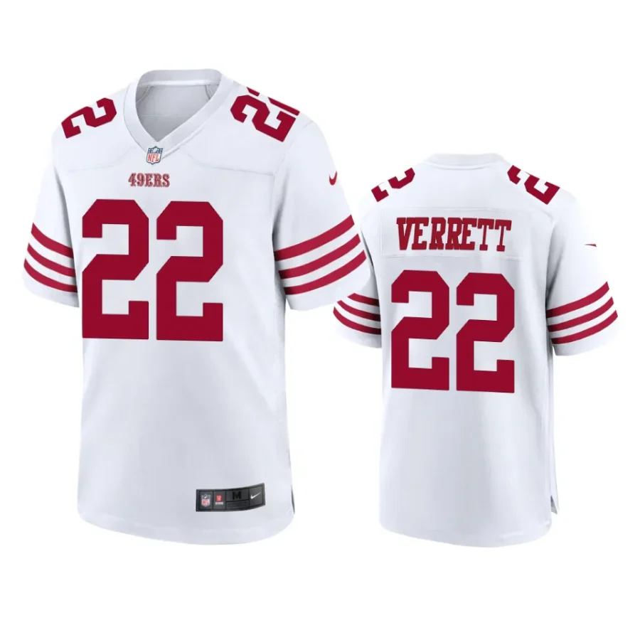 jason verrett 49ers white game jersey