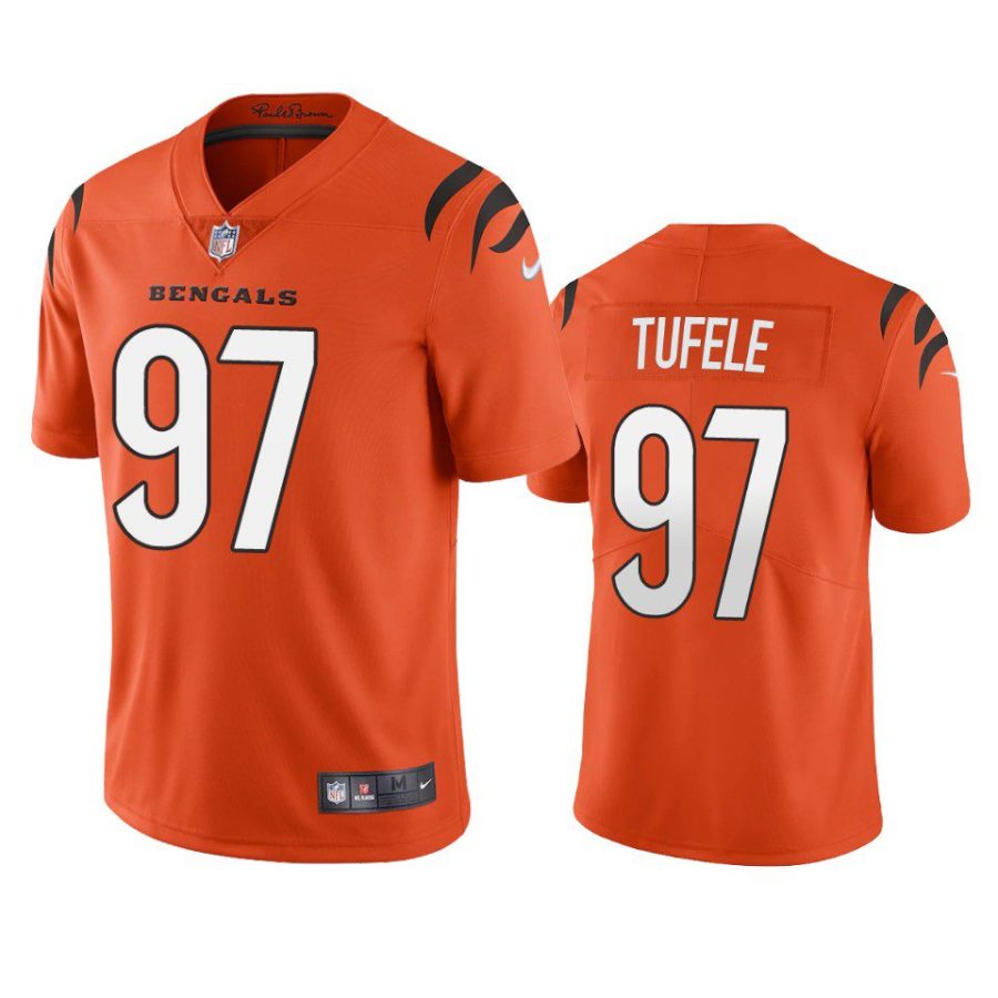 jay tufele bengals orange vapor limited jersey