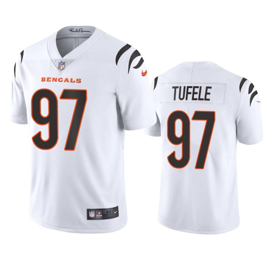 jay tufele bengals white vapor limited jersey