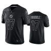 jaylen waddle dolphins black reflective limited jersey