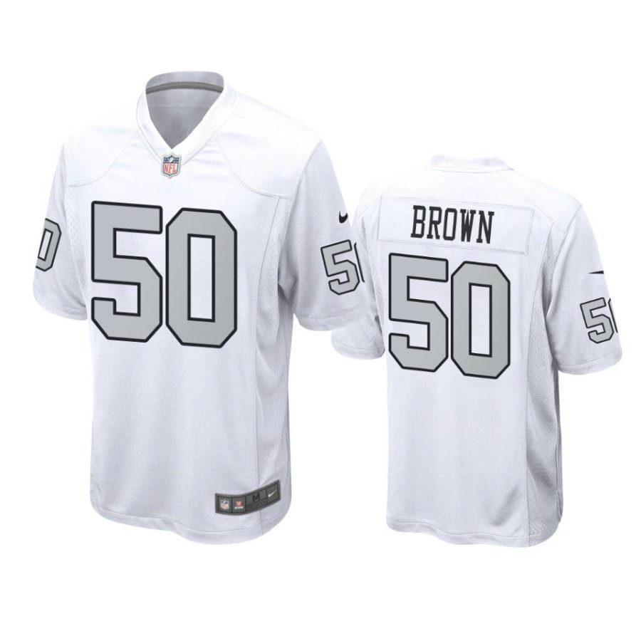 jayon brown raiders white alternate game jersey