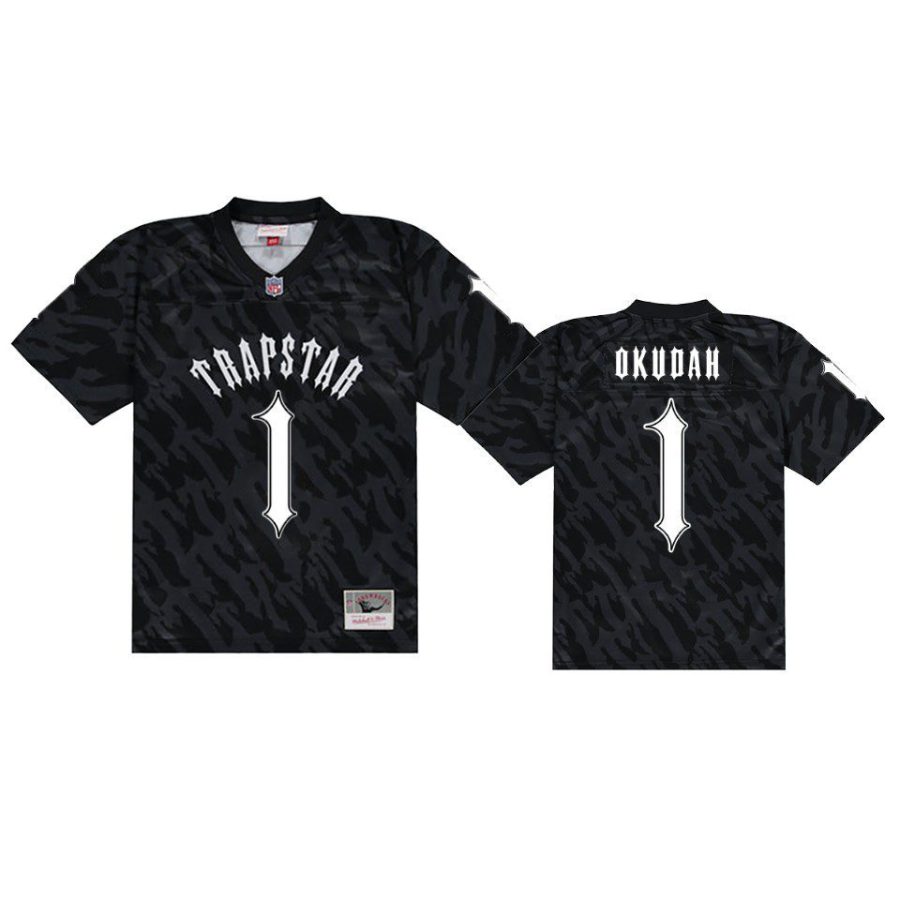 jeff okudah lions black trapstar football jersey