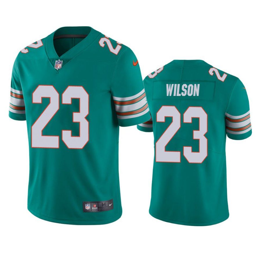 jeff wilson dolphins aqua alternate vapor limited jersey