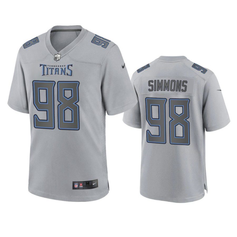 jeffery simmons titans gray atmosphere fashion game jersey