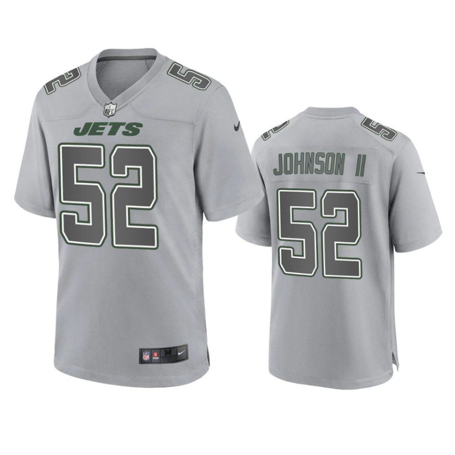 jermaine johnson ii jets gray atmosphere fashion game jersey