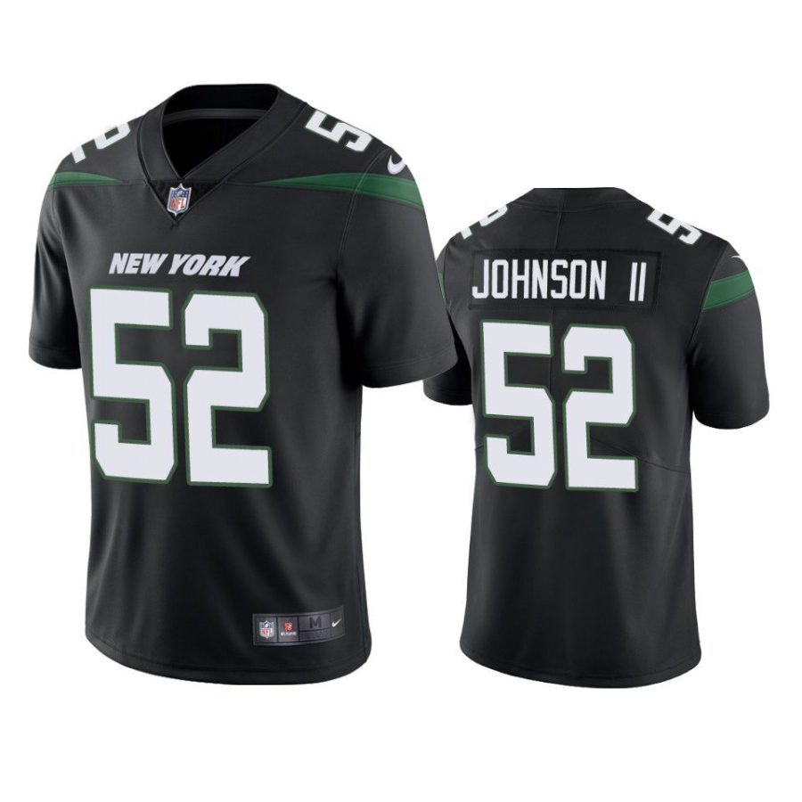 jermaine johnson ii jets jersey black vapor limited