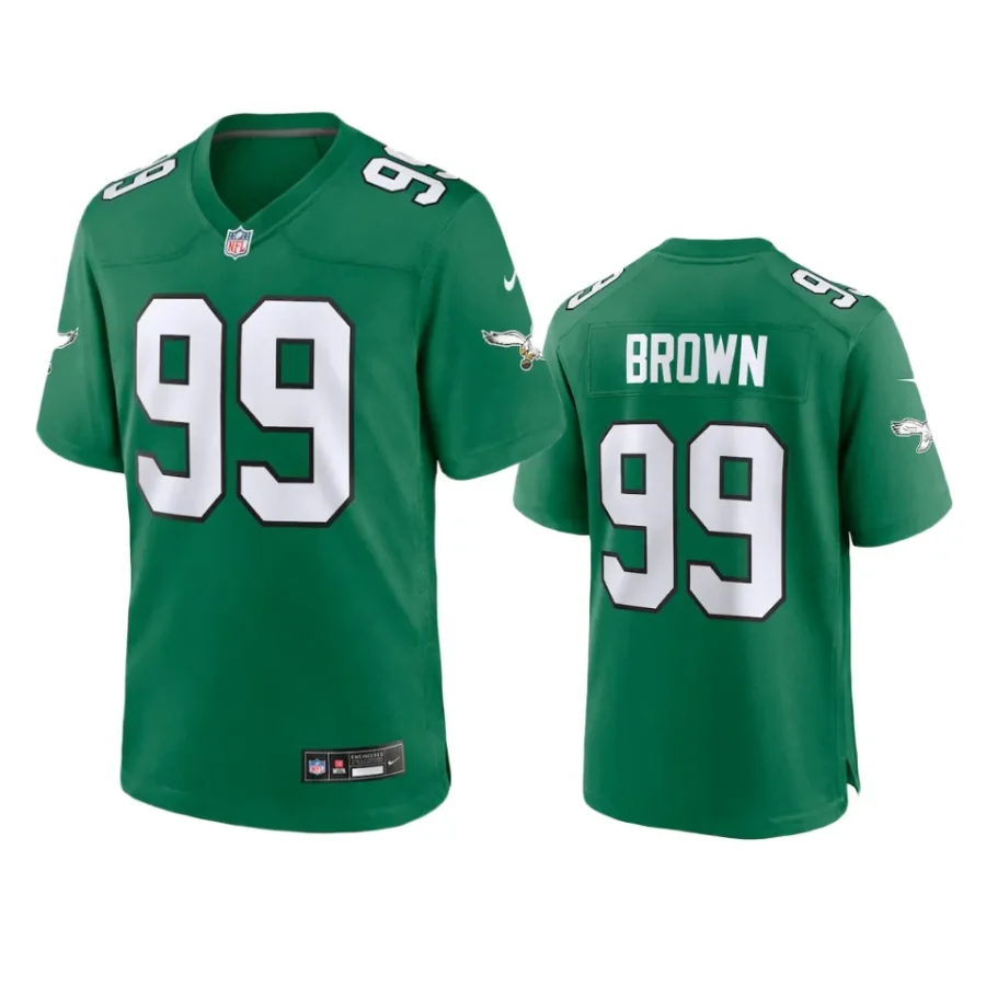 jerome brown eagles kelly green alternate game jersey