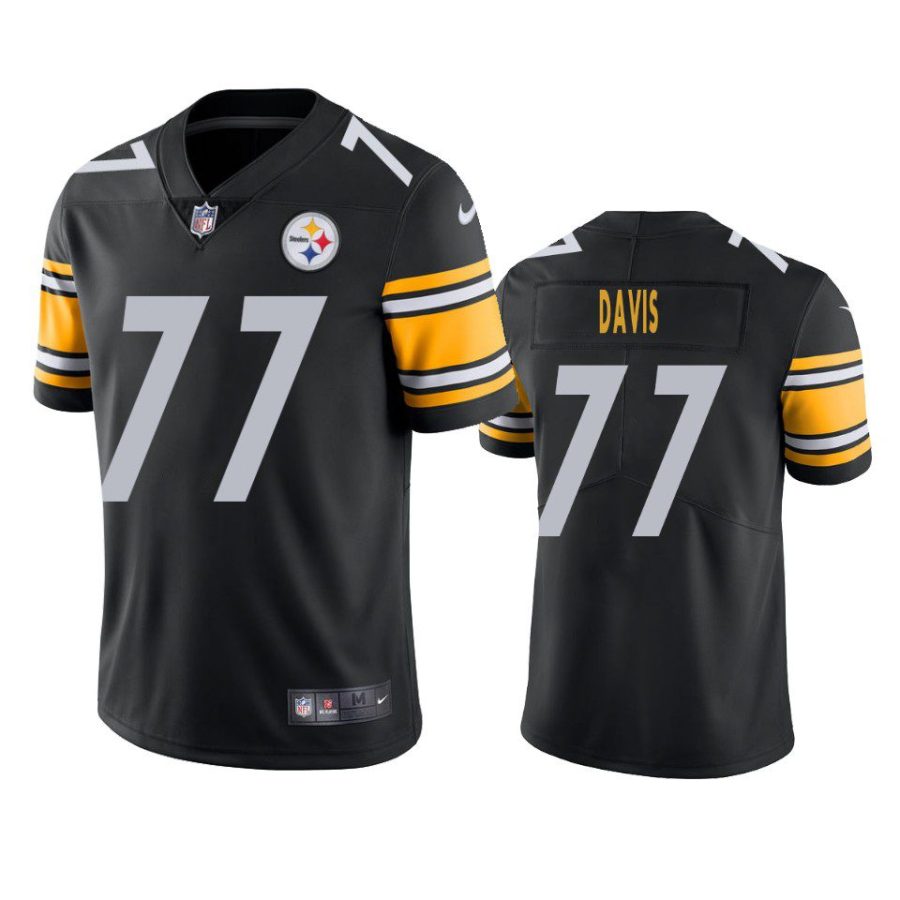 jesse davis steelers jersey black vapor limited