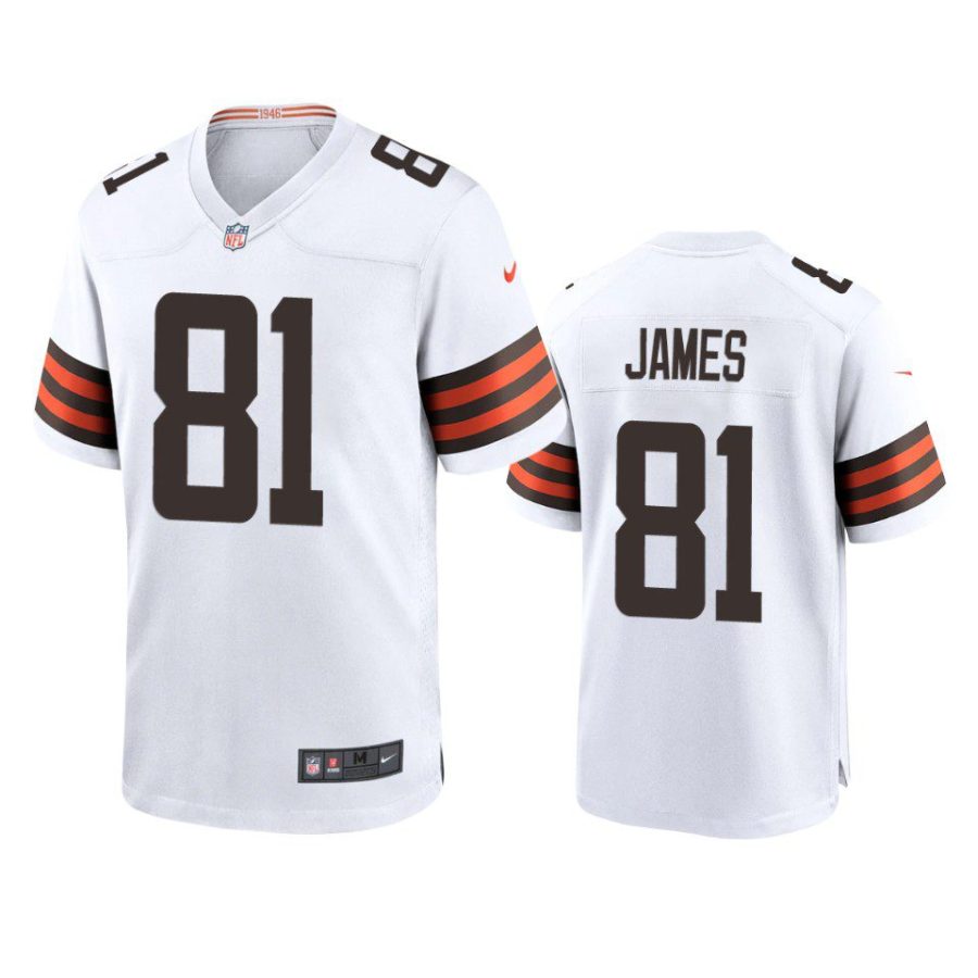 jesse james browns white game jersey