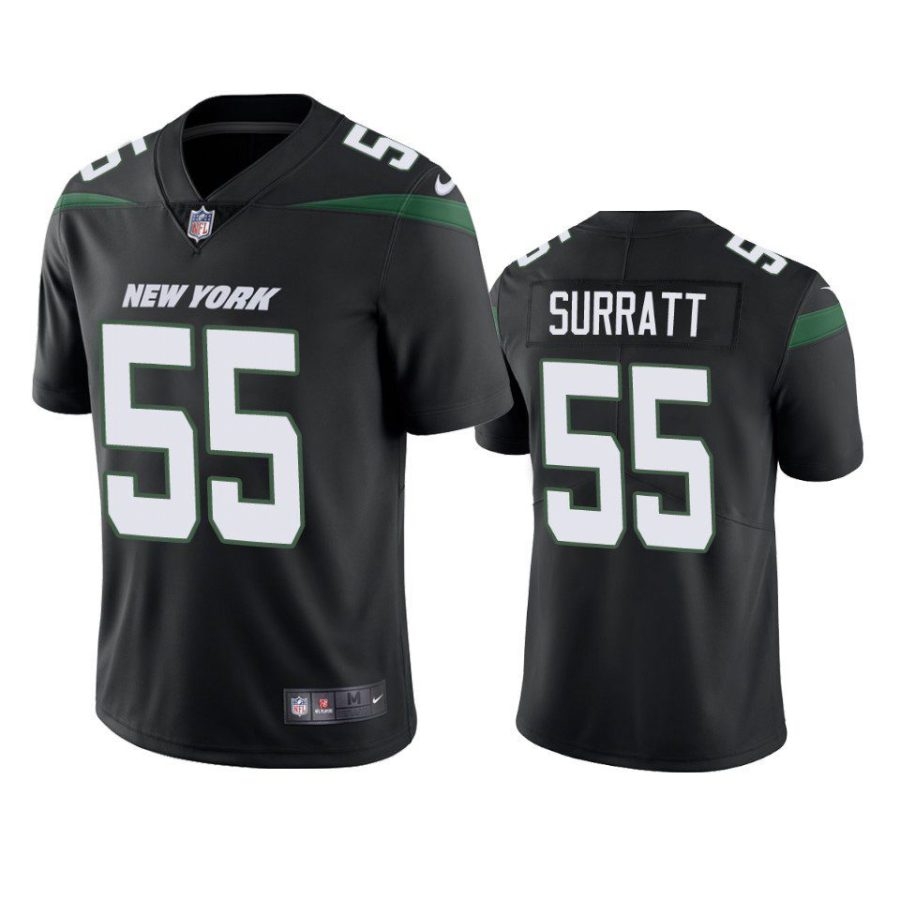 jets chazz surratt black vapor limited jersey