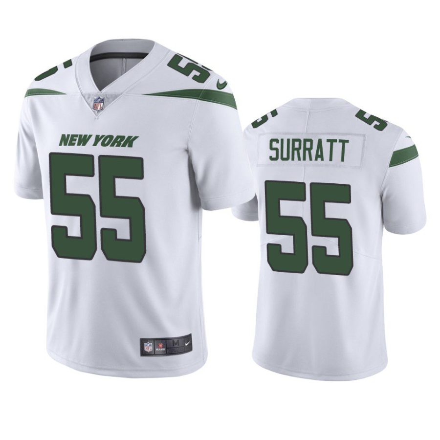 jets chazz surratt white vapor limited jersey