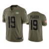 jets joe flacco olive limited 2022 salute to service jersey