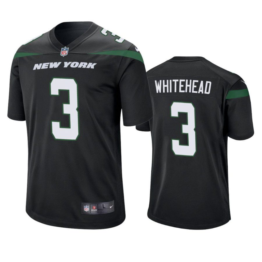 jets jordan whitehead game black jersey