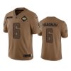 jets mecole hardman limited 2023 salute to service brown jersey