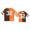 jim brown browns orange brown split legacy replica jersey