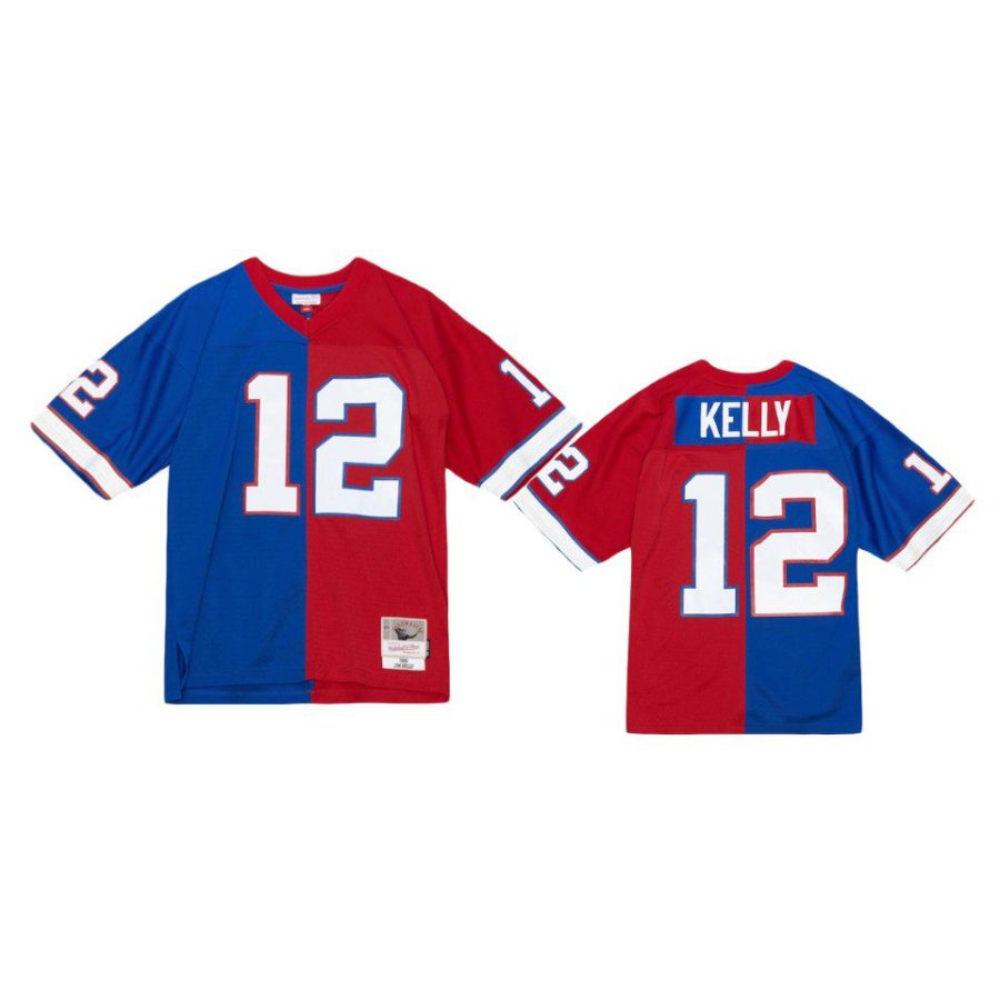 jim kelly bills royal red split legacy replica jersey