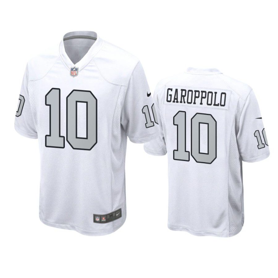 jimmy garoppolo raiders alternate game white jersey