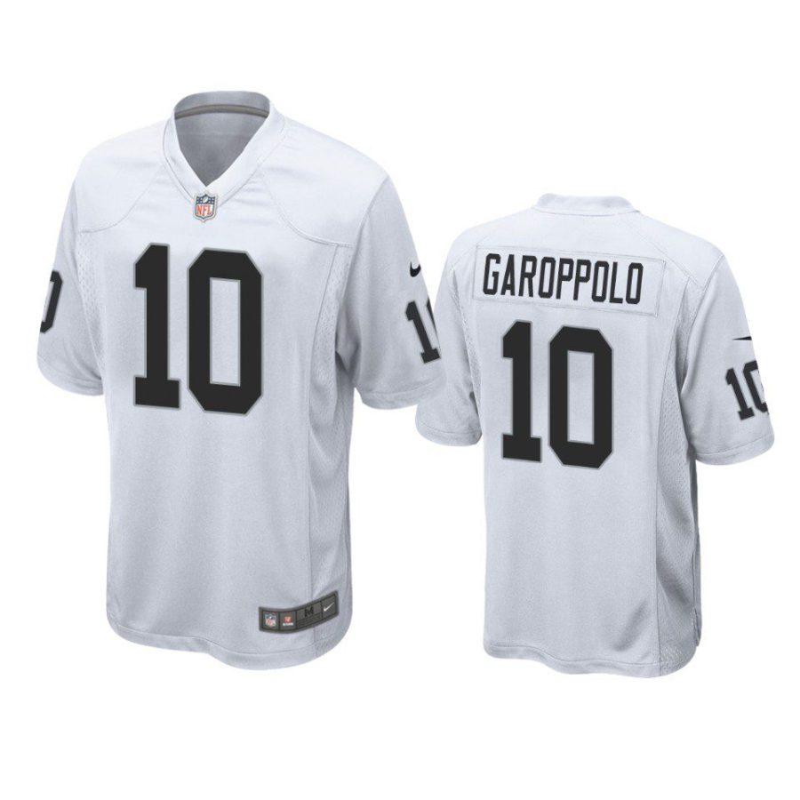 jimmy garoppolo raiders game white jersey