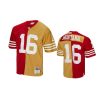 joe montana 49ers scarlet gold split legacy replica jersey 0a