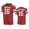 joe montana 49ers scarlet t shirt