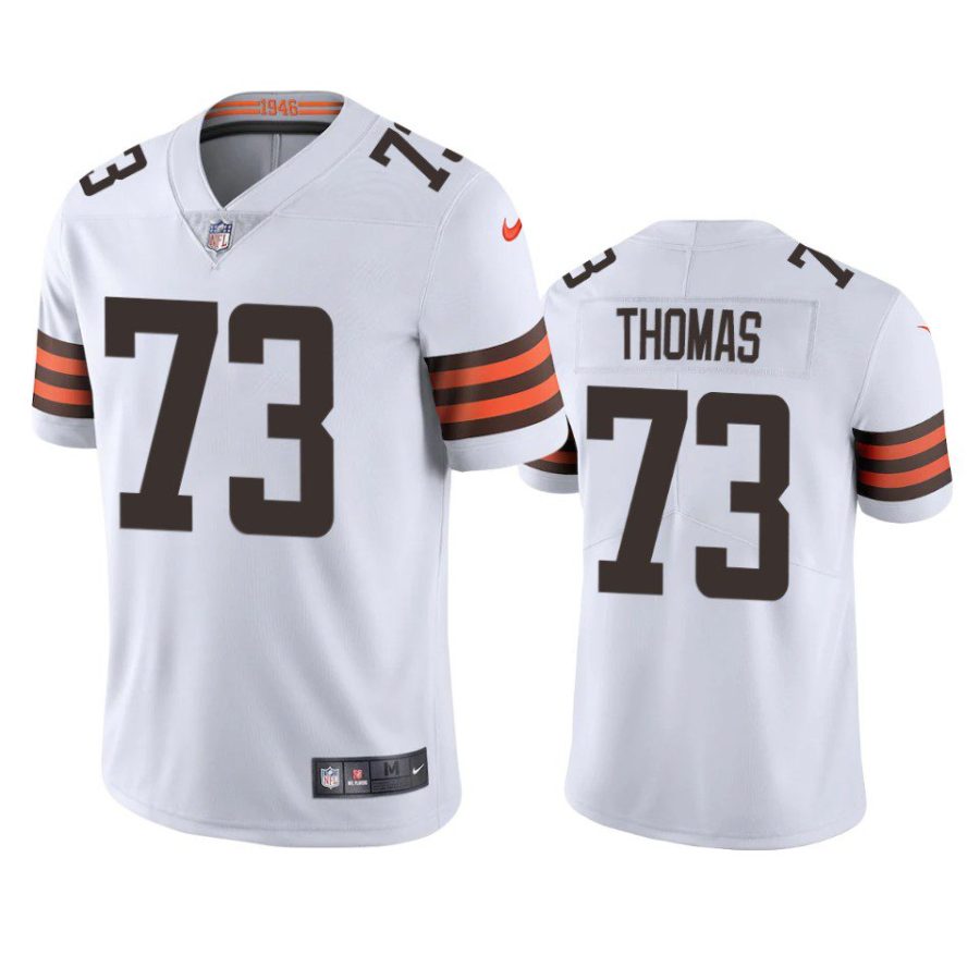 joe thomas browns vapor limited white jersey