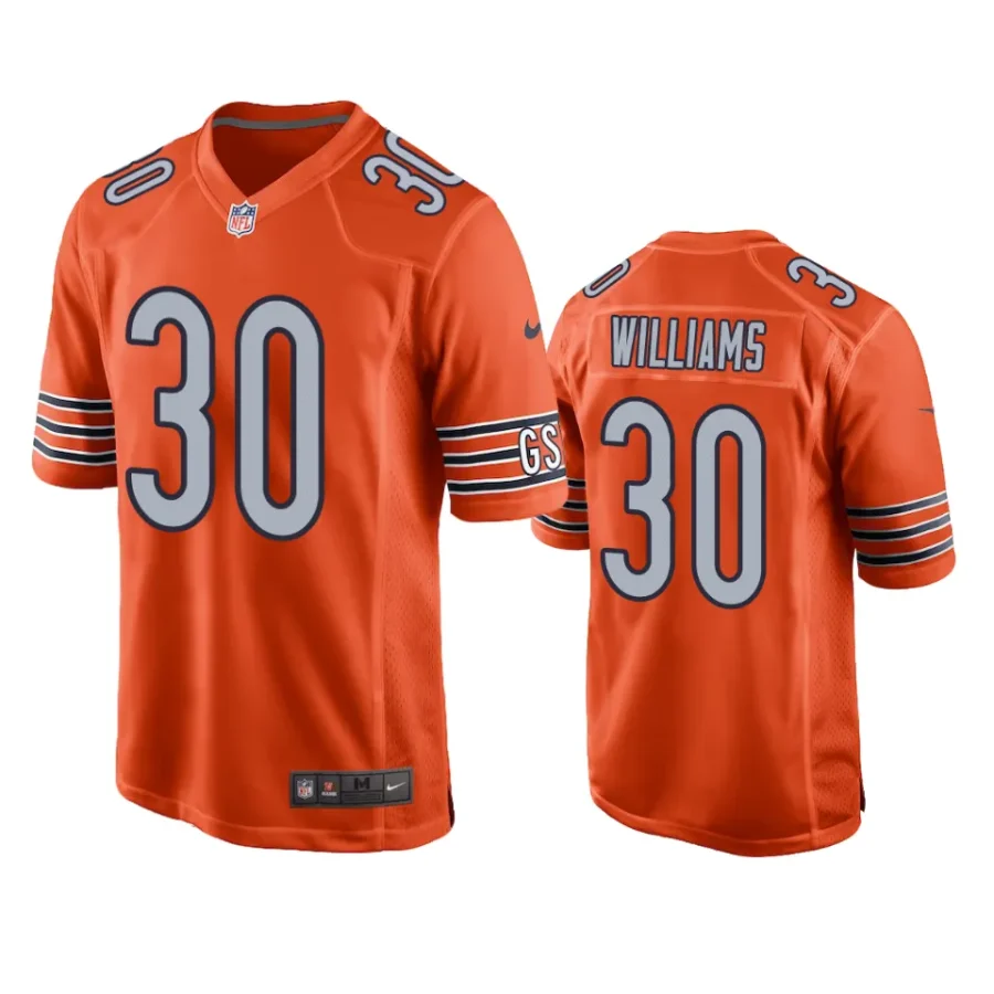 joejuan williams bears alternate game orange jersey