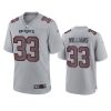 joejuan williams patriots gray atmosphere fashion game jersey