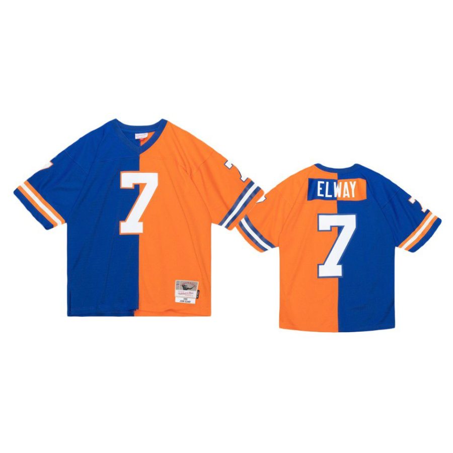 john elway broncos royal orange split legacy replica jersey 0a